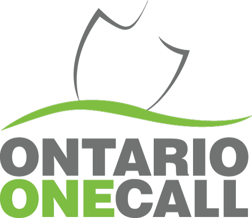 Ontario One Call logo - shovel digging above the text "ontario one call"