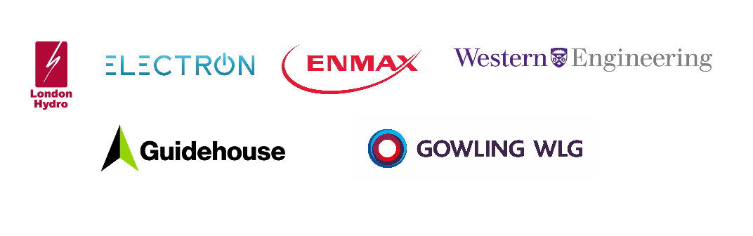 Partner Logos, including London Hydro, Electron, Enmax, Western University Engineering, Guidehouse and Gowling WLG